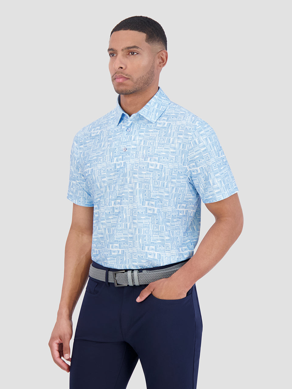 Polos Ben Sherman Radio Stack Tech Jersey Sports Fit Bleu | ENH-00358860